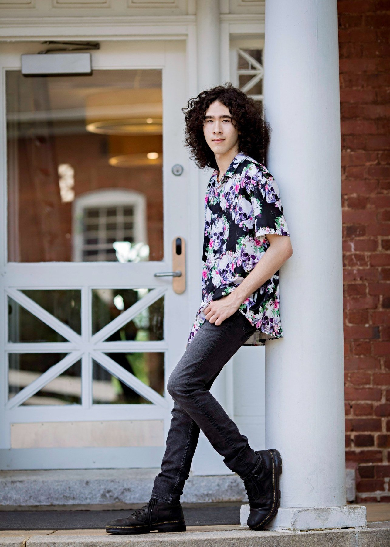 Milo Powers standing for a portrait